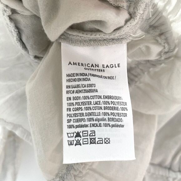 AMERICAN EAGLE Embroidered Bell Sleeve Blouse Women’s Small Boho Peasant Hippie - Picture 13 of 13